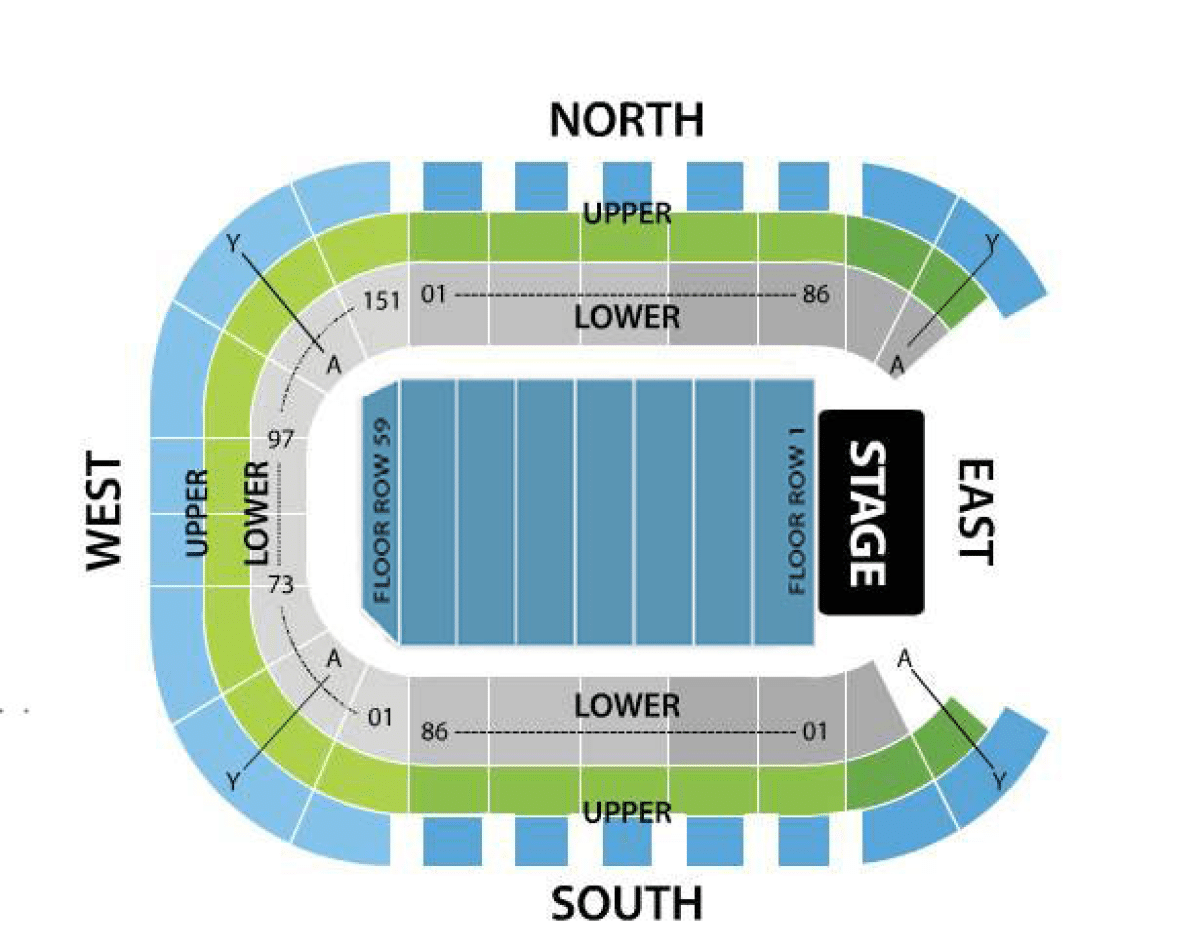 The O2 Belfast seating map