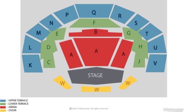 Belfast Waterfront Hall seating map enlarged view