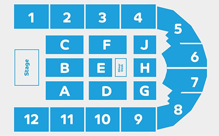 Birmingham Utilita Arena seating map enlarged view