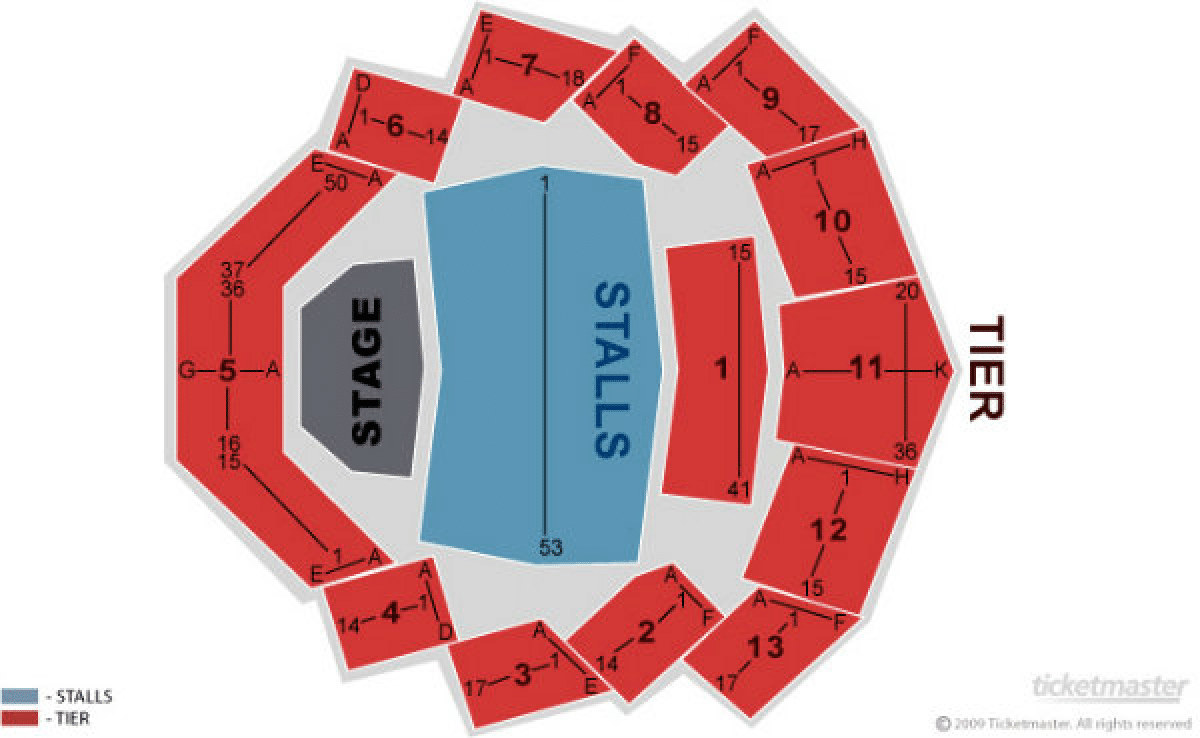 St Davids Hall seating map