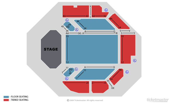 Coventry Warwick Arts Centre seating map enlarged view