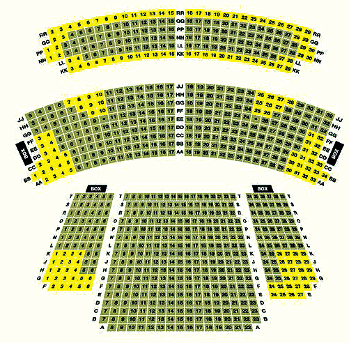 Civic Theatre seating map enlarged view