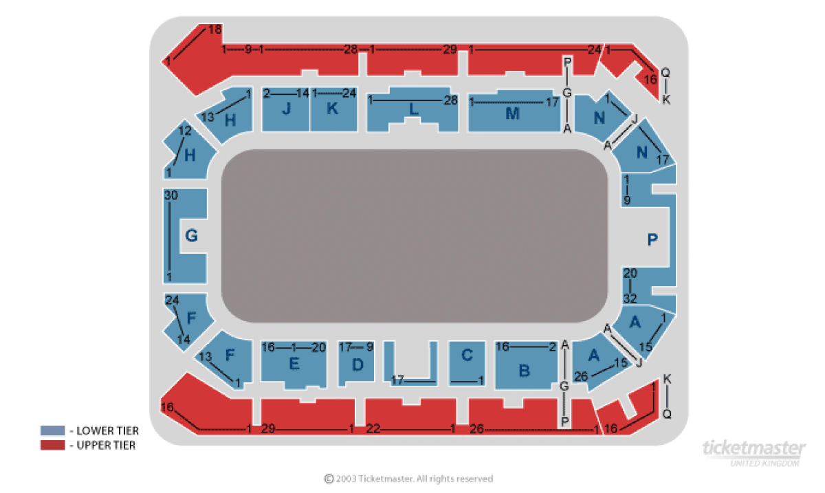 Glasgow Braehead Arena seating map