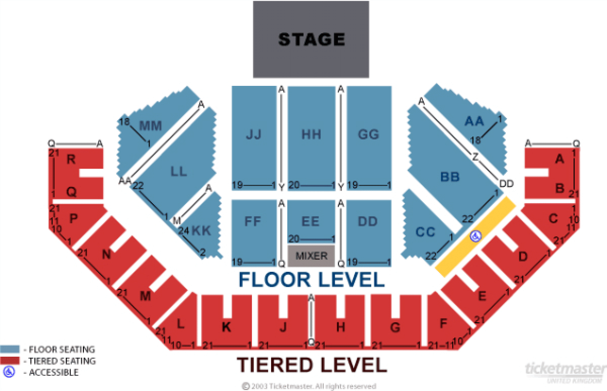 Glasgow SECC seating map