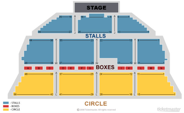 Ipswich Regent Theatre seating map enlarged view