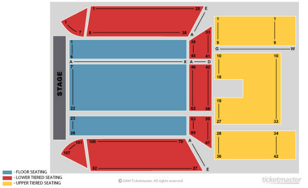 Leicester De Montfort Hall seating map enlarged view