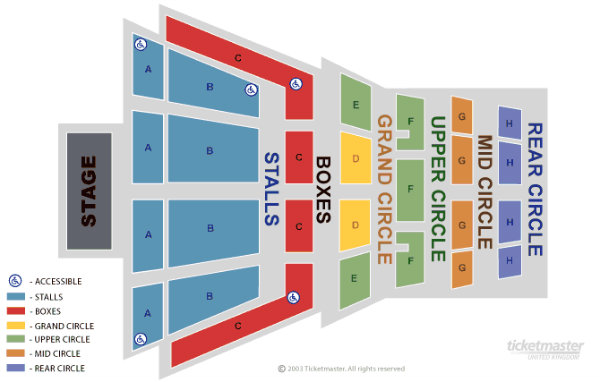Liverpool Philharmonic Hall seating map enlarged view