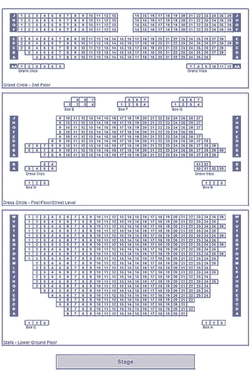 London Gielgud Theatre seating map