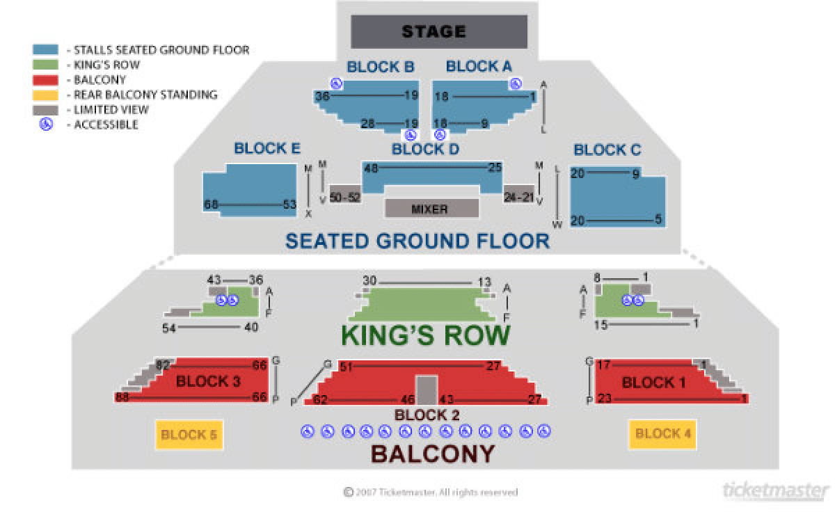 London Indigo2 seating map