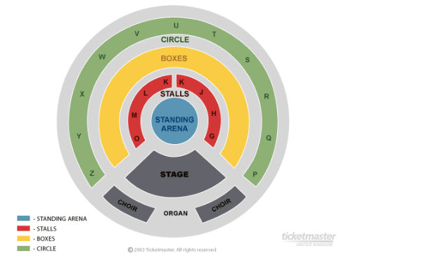 London Royal Albert Hall seating map enlarged view