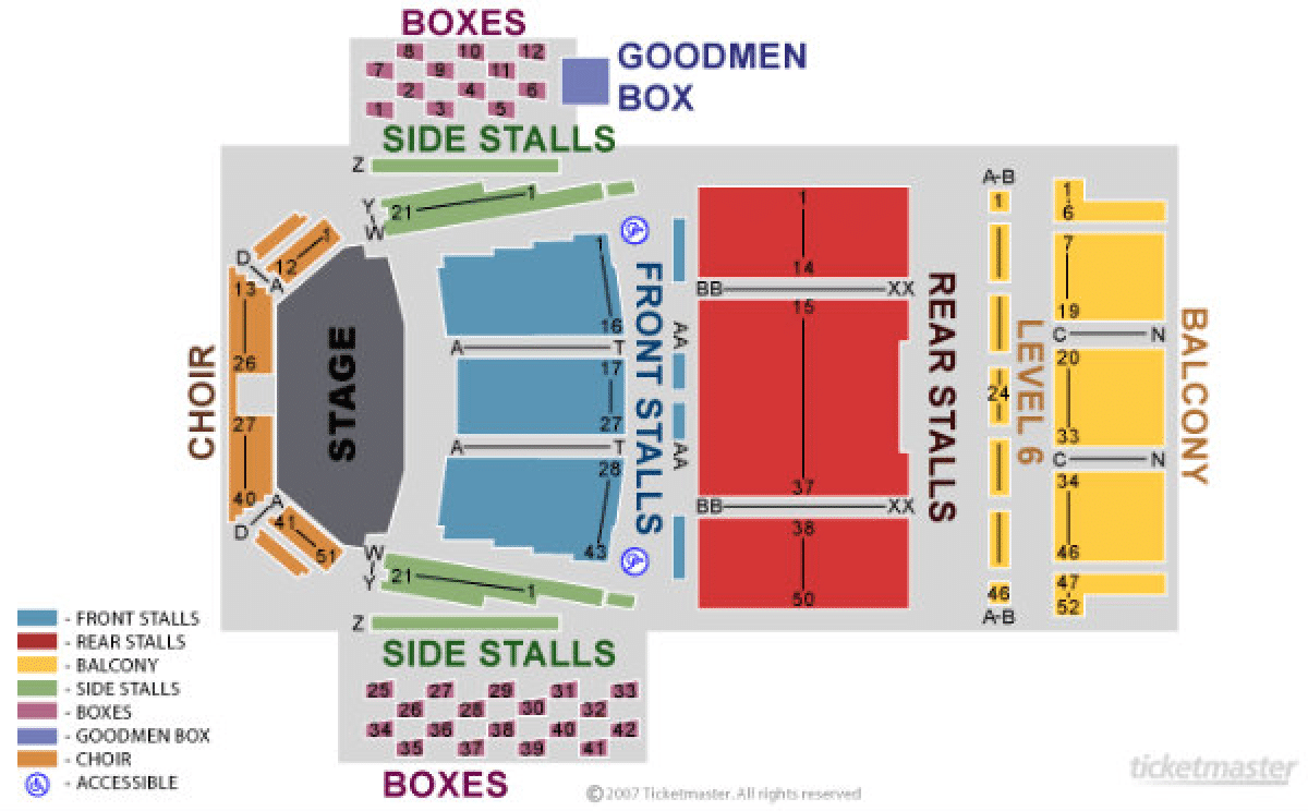 London Royal Festival Hall seating map