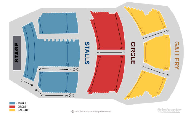 Manchester Opera House seating map enlarged view