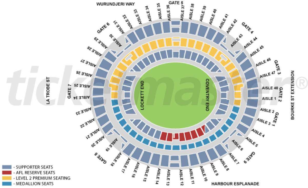 Etihad Stadium seating map
