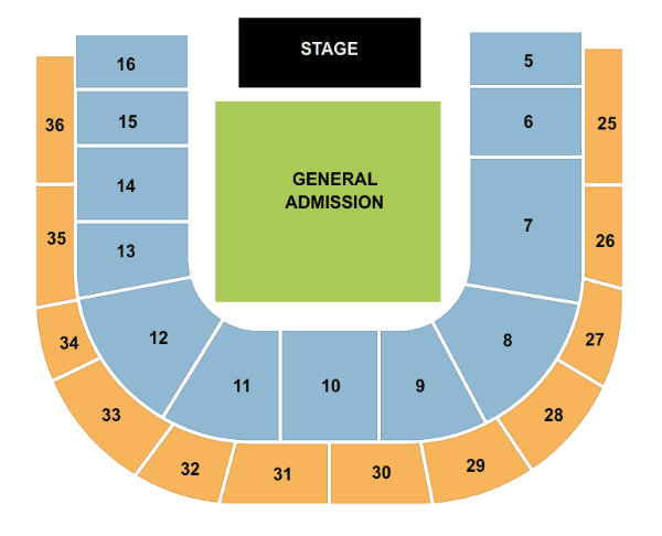 Melbourne Margaret Court Arena seating map enlarged view