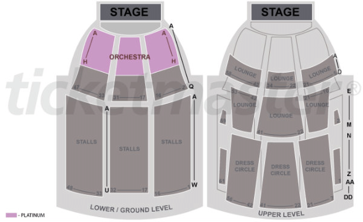Melbourne Palais Theatre seating map