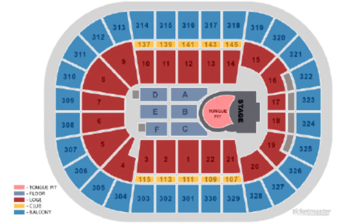 Melbourne Rod Laver Arena seating map