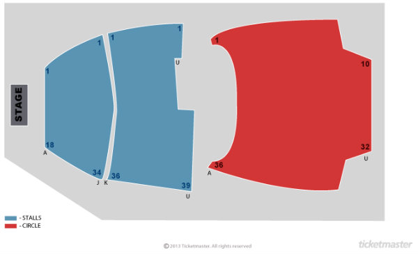 Norwich Theatre Royal seating map enlarged view