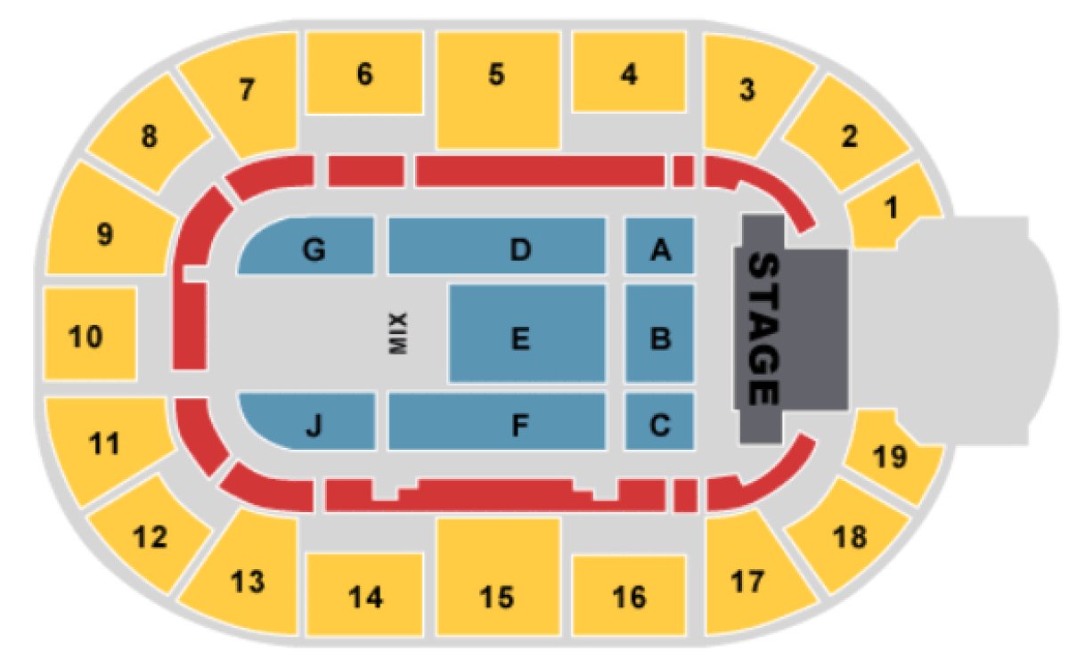 Nottingham Motorpoint Arena seating map