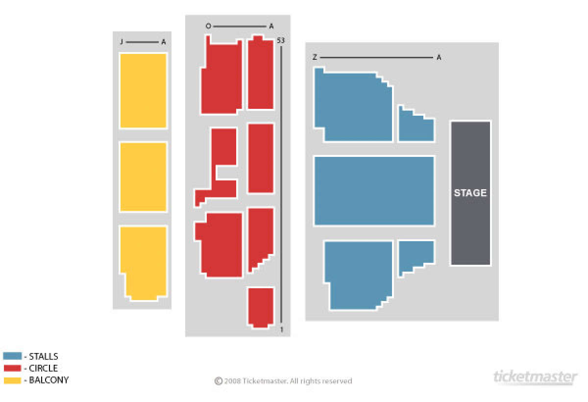 Oxford New Theatre seating map