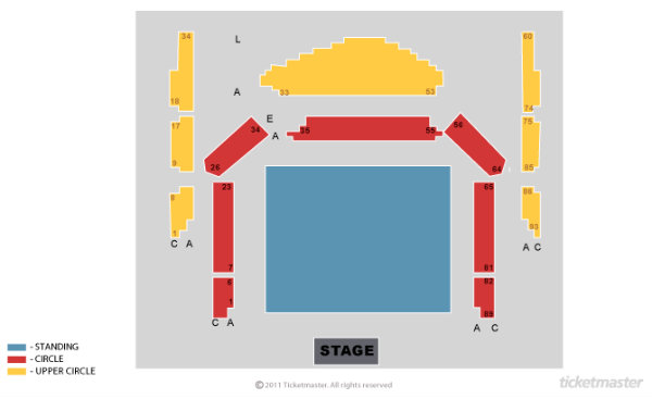 Stoke Victoria Hall seating map enlarged view