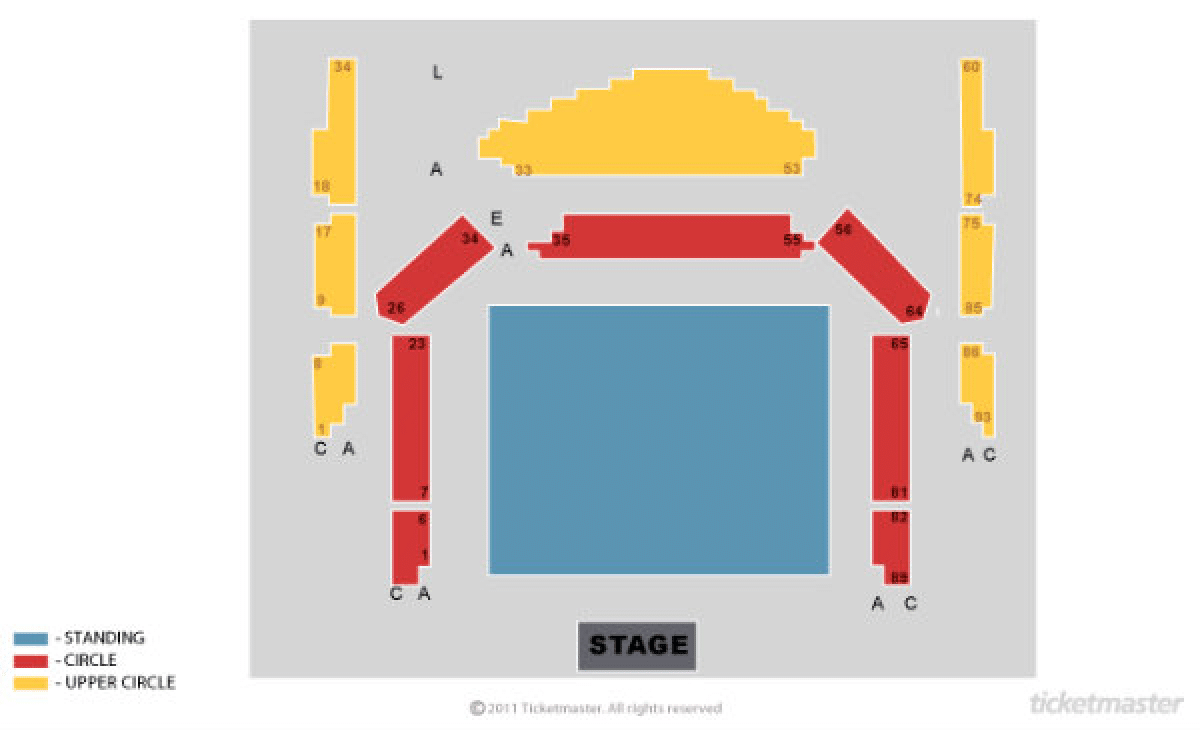 Stoke Victoria Hall seating map