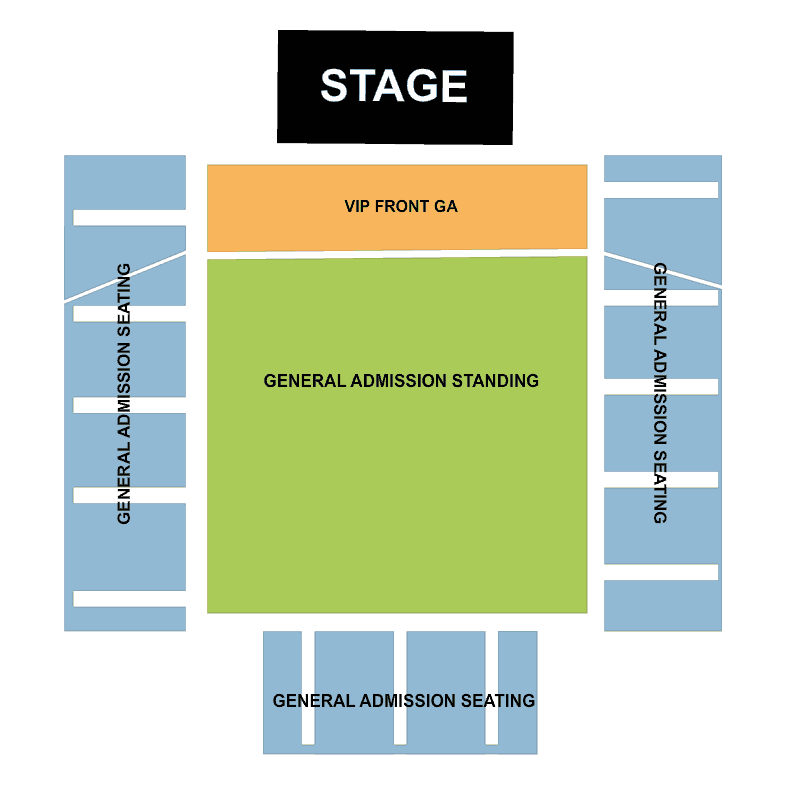 Sydney Hordern Pavilion seating map enlarged view