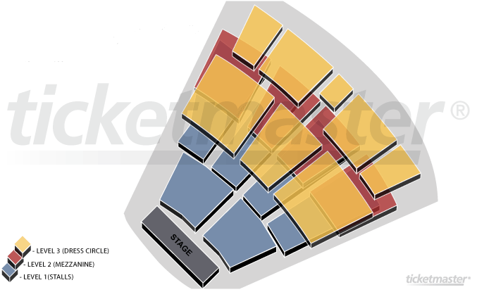 Sydney State Theatre seating map enlarged view